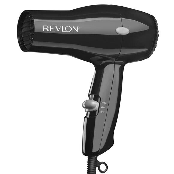One time used - Revlon 1875 Watt Full-Size Turbo Dryer, Black (no concentrator) - Picture 1 of 6